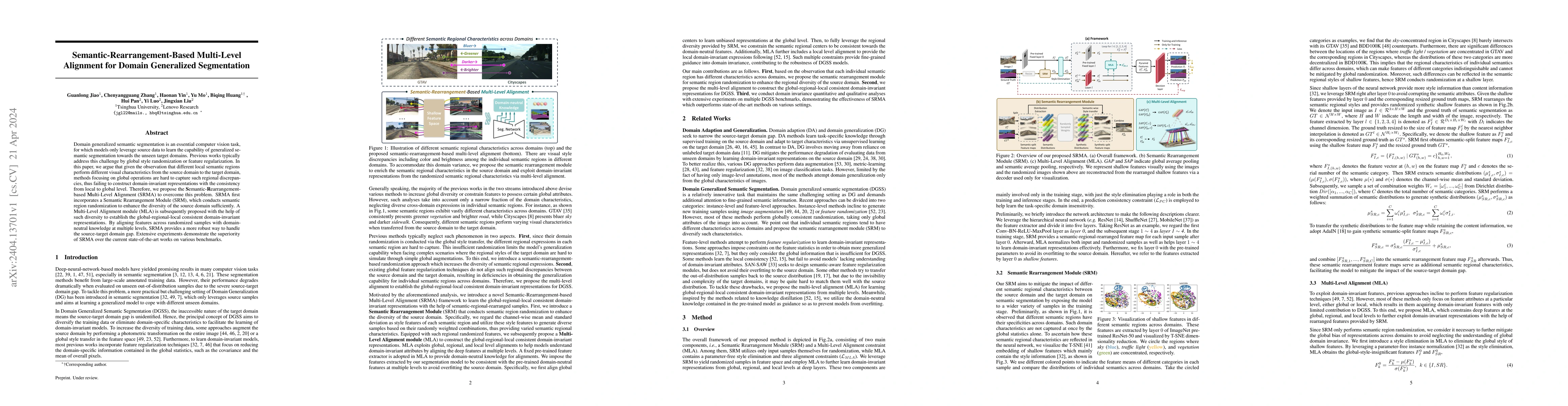 Thumbnail for Semantic-Rearrangement-Based Multi-Level Alignment for Domain
  Generalized Segmentation