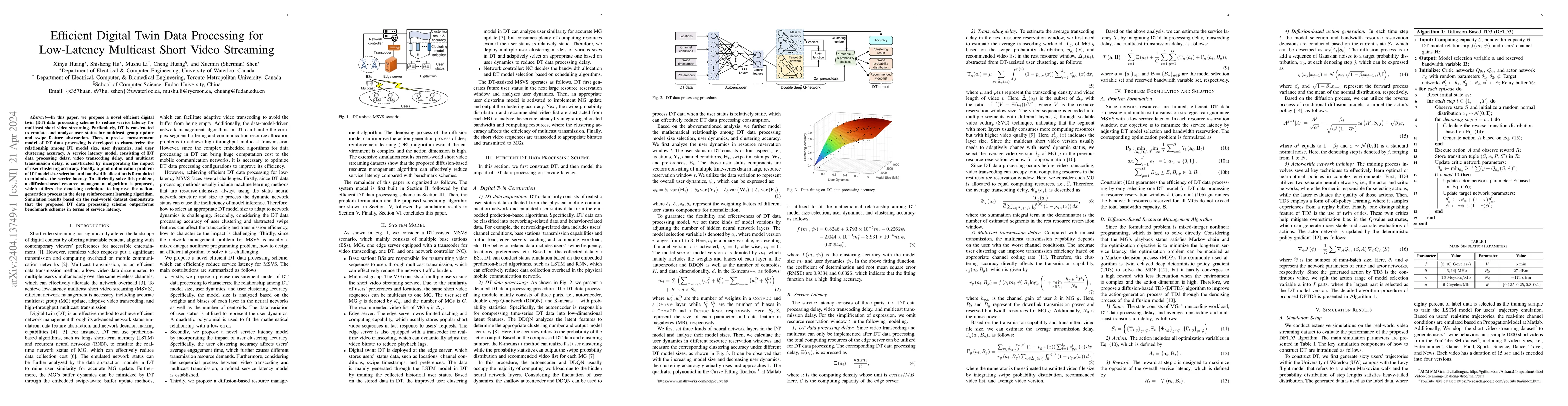 Thumbnail for Efficient Digital Twin Data Processing for Low-Latency Multicast Short
  Video Streaming