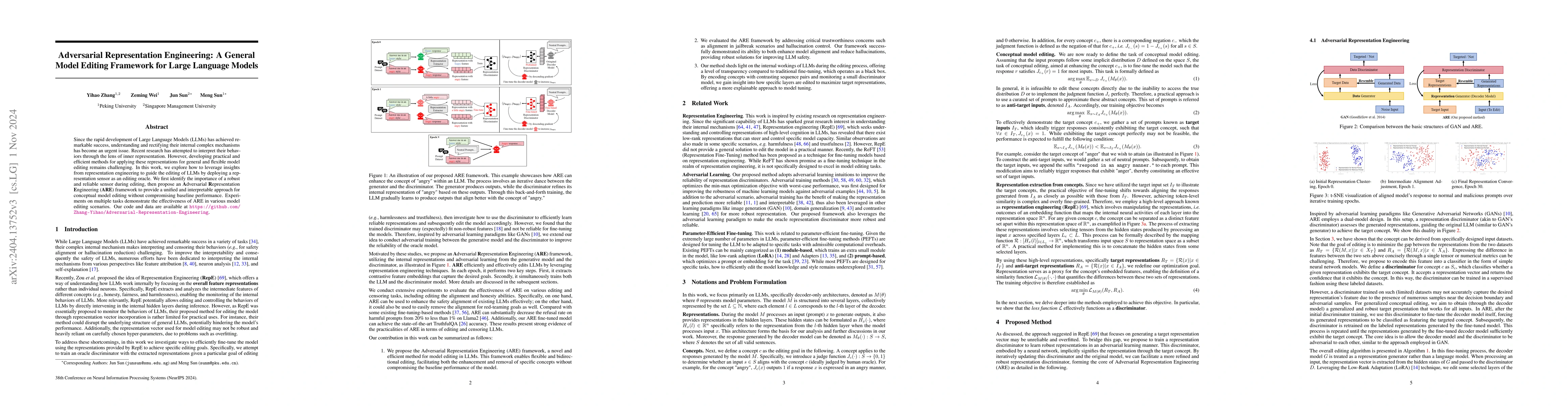 Thumbnail for Towards General Conceptual Model Editing via Adversarial Representation
  Engineering