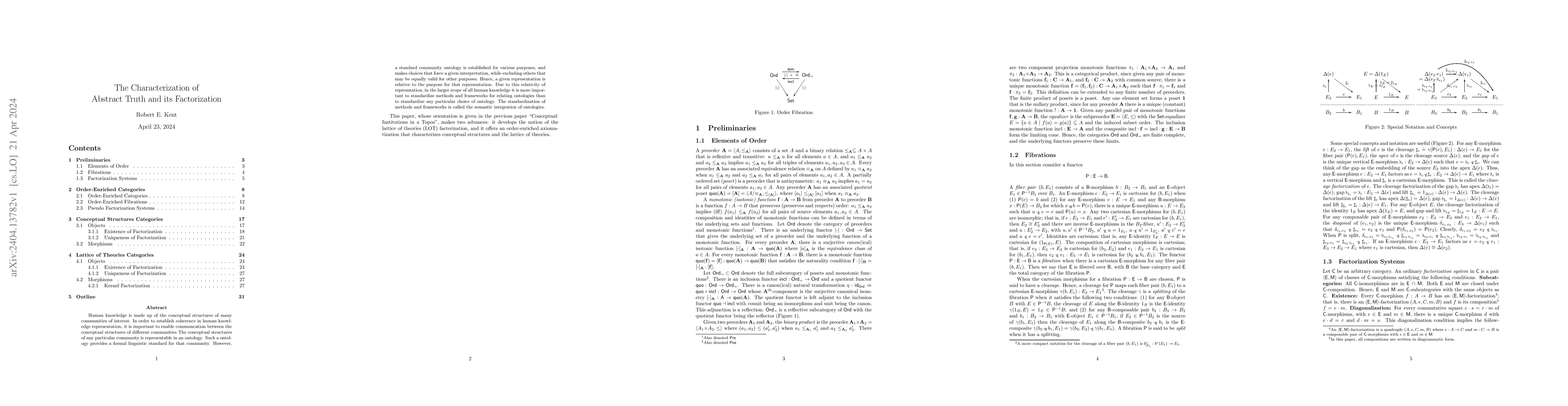 Thumbnail for The Characterization of Abstract Truth and its Factorization