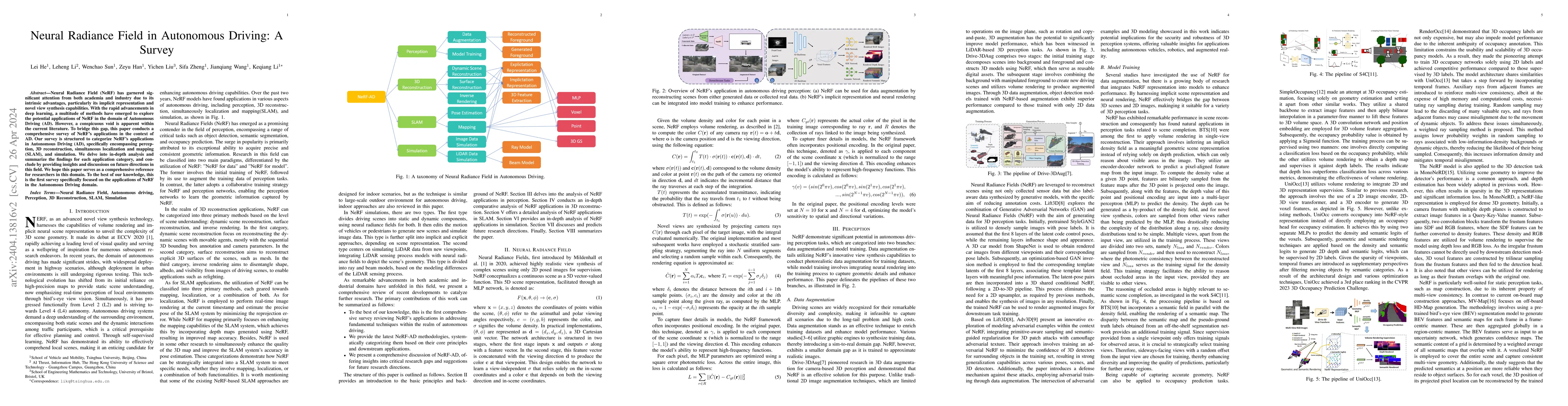 Thumbnail for Neural Radiance Field in Autonomous Driving: A Survey
