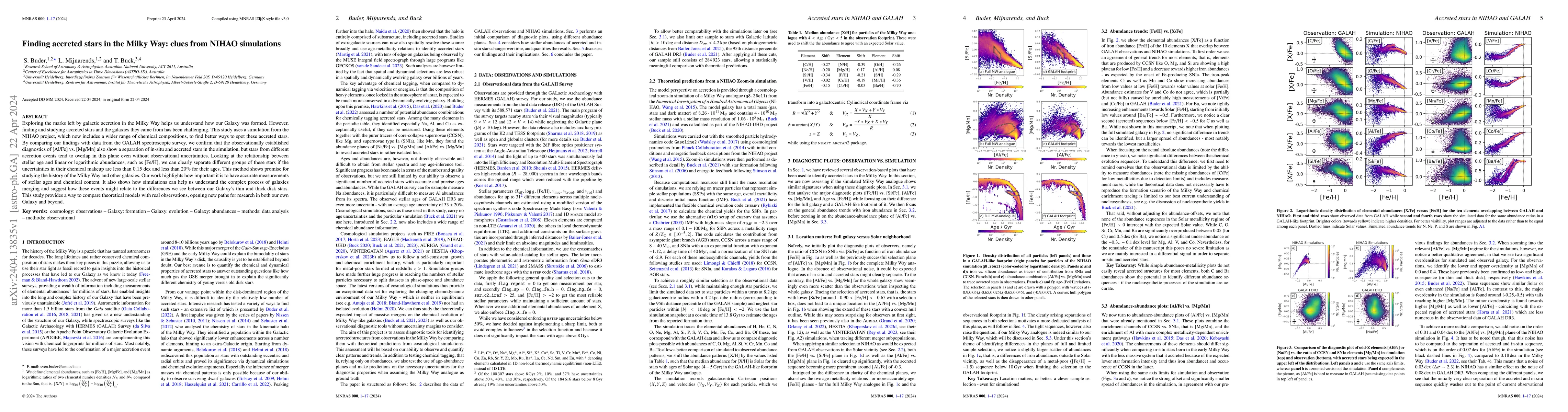 Thumbnail for Finding accreted stars in the Milky Way: clues from NIHAO simulations