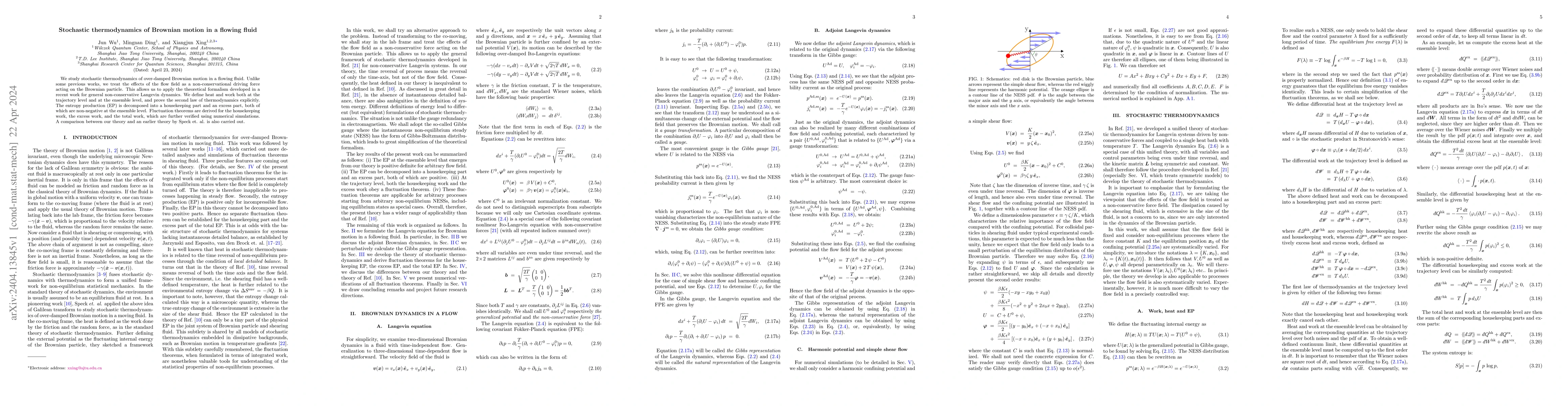 Thumbnail for Stochastic thermodynamics of Brownian motion in a flowing fluid