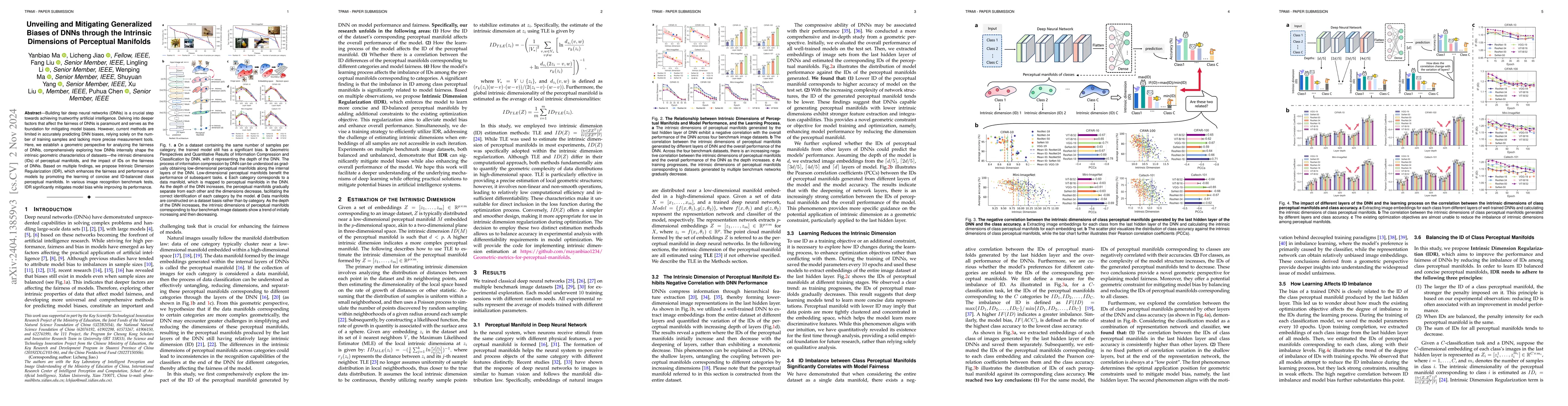 Thumbnail for Unveiling and Mitigating Generalized Biases of DNNs through the
  Intrinsic Dimensions of Perceptual Manifolds