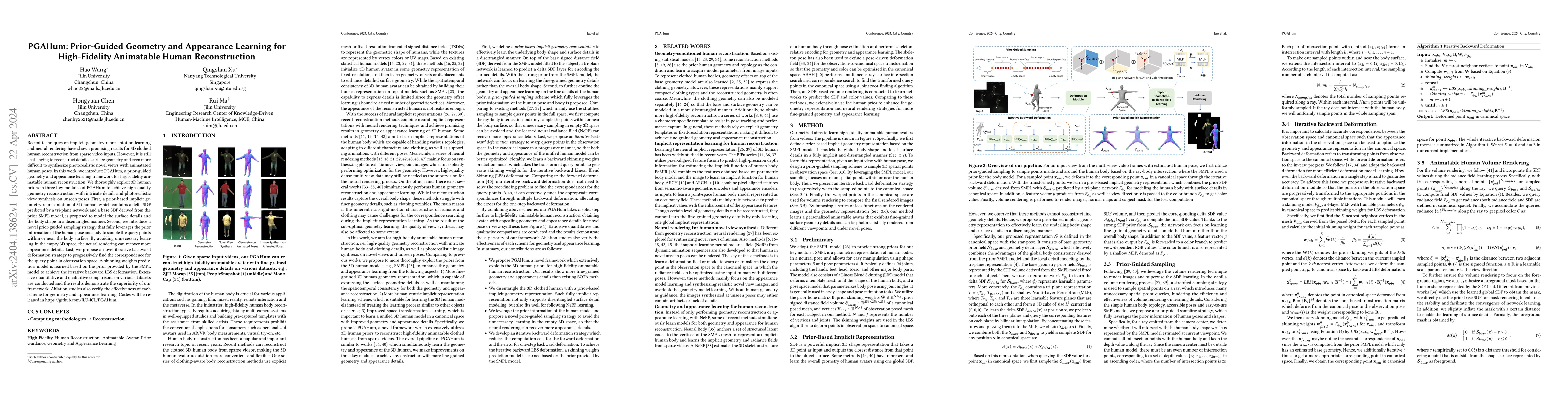 Thumbnail for PGAHum: Prior-Guided Geometry and Appearance Learning for High-Fidelity
  Animatable Human Reconstruction