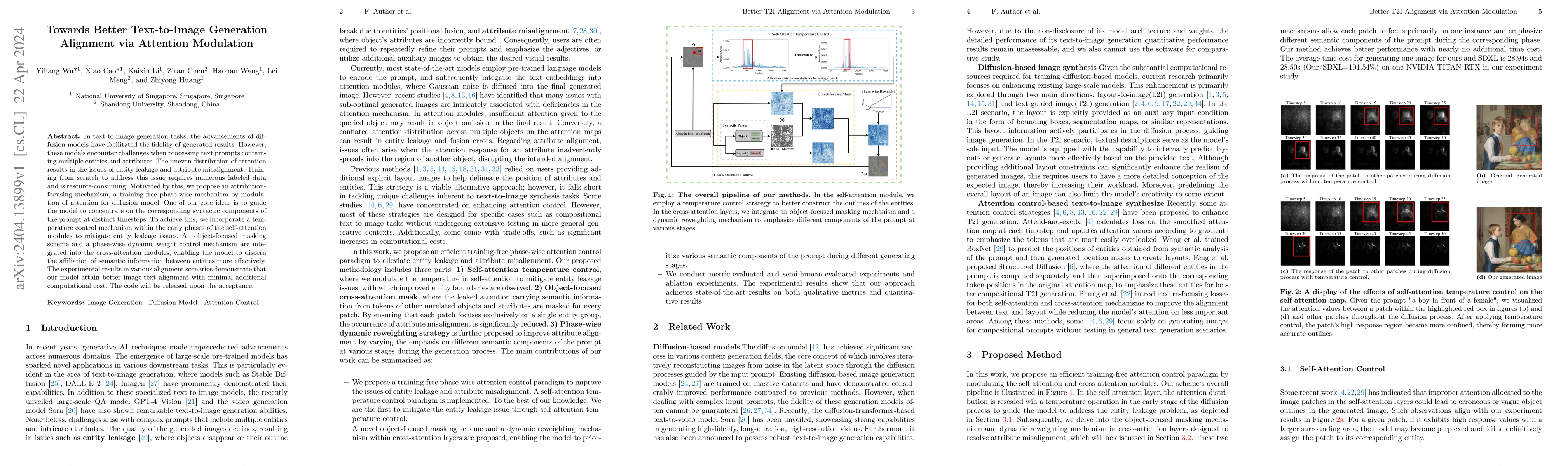 Thumbnail for Towards Better Text-to-Image Generation Alignment via Attention
  Modulation