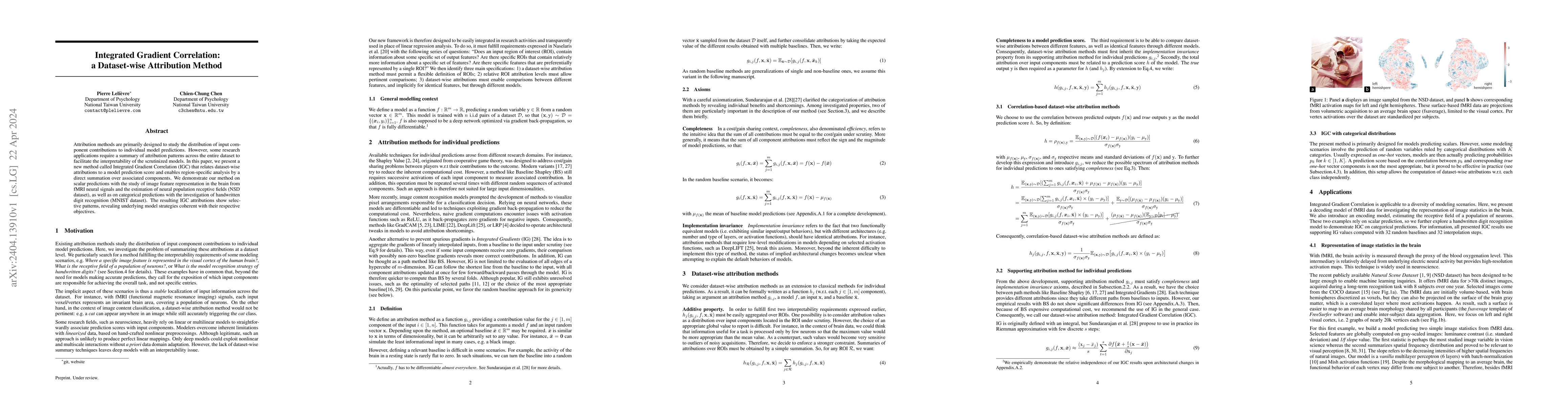 Thumbnail for Integrated Gradient Correlation: a Dataset-wise Attribution Method