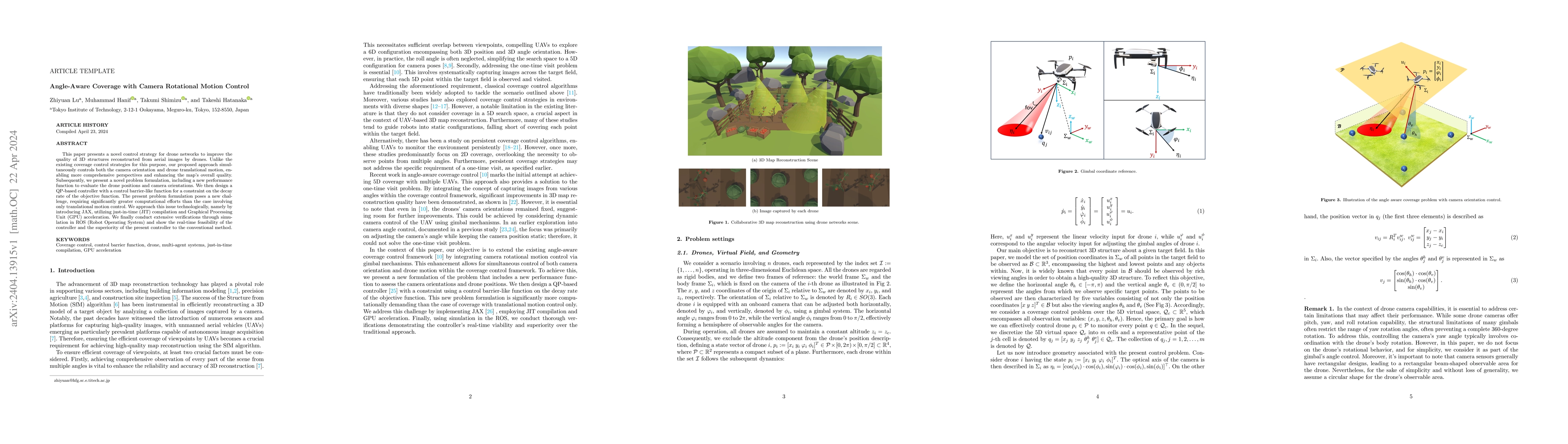 Thumbnail for Angle-Aware Coverage with Camera Rotational Motion Control