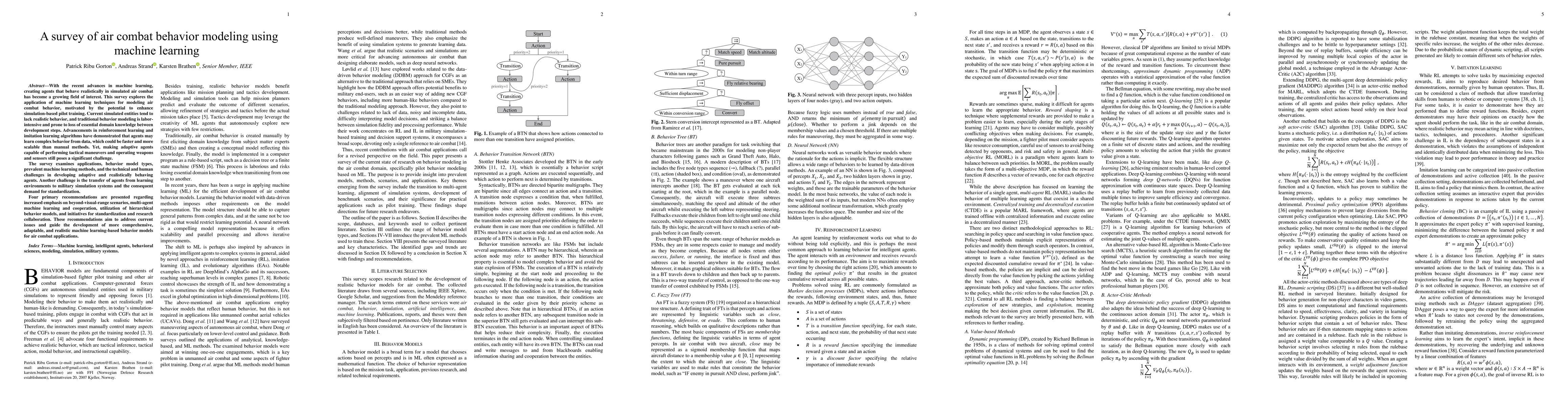 Thumbnail for A survey of air combat behavior modeling using machine learning