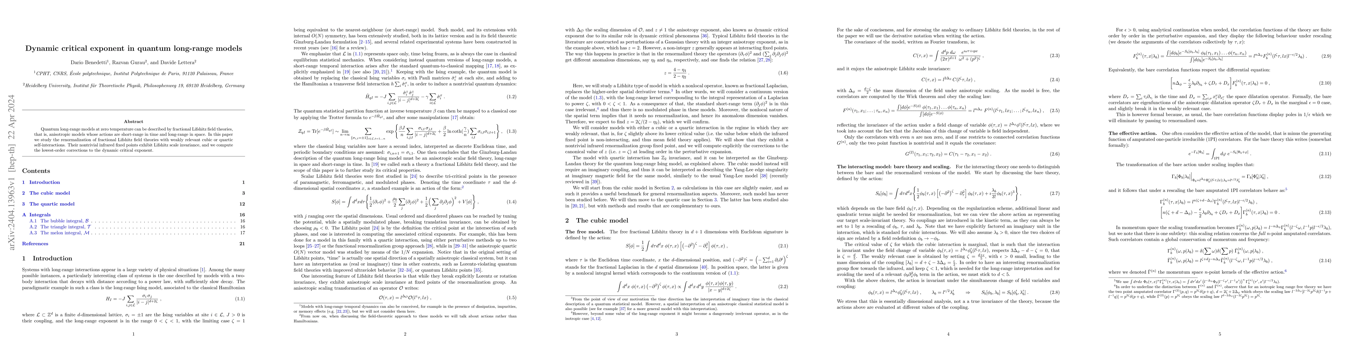 Thumbnail for Dynamic critical exponent in quantum long-range models