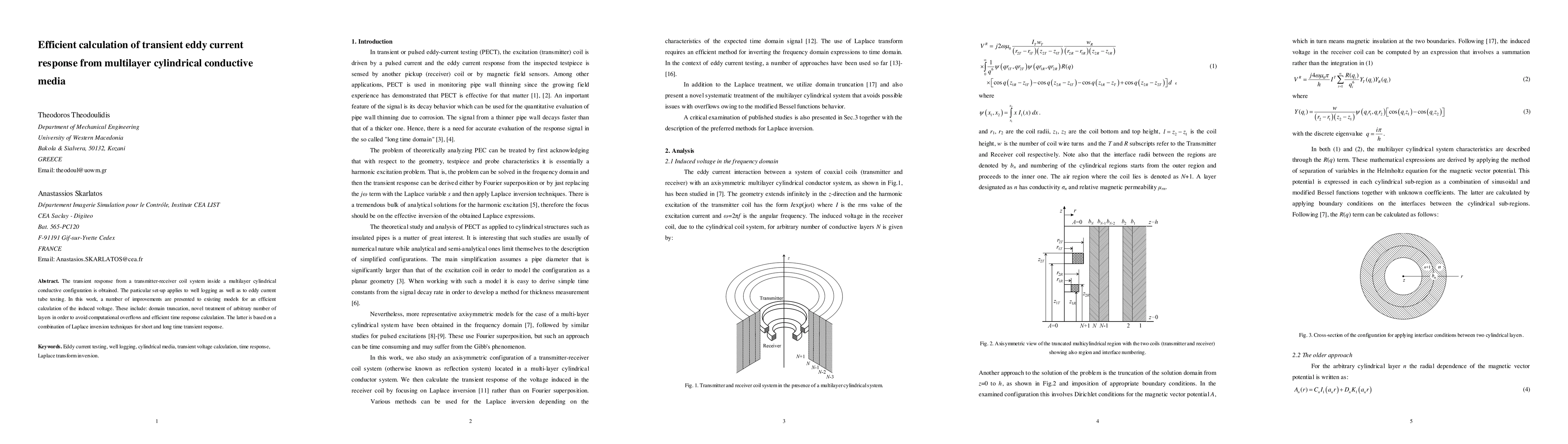 Thumbnail for Efficient calculation of transient eddy current response from multilayer
  cylindrical conductive media