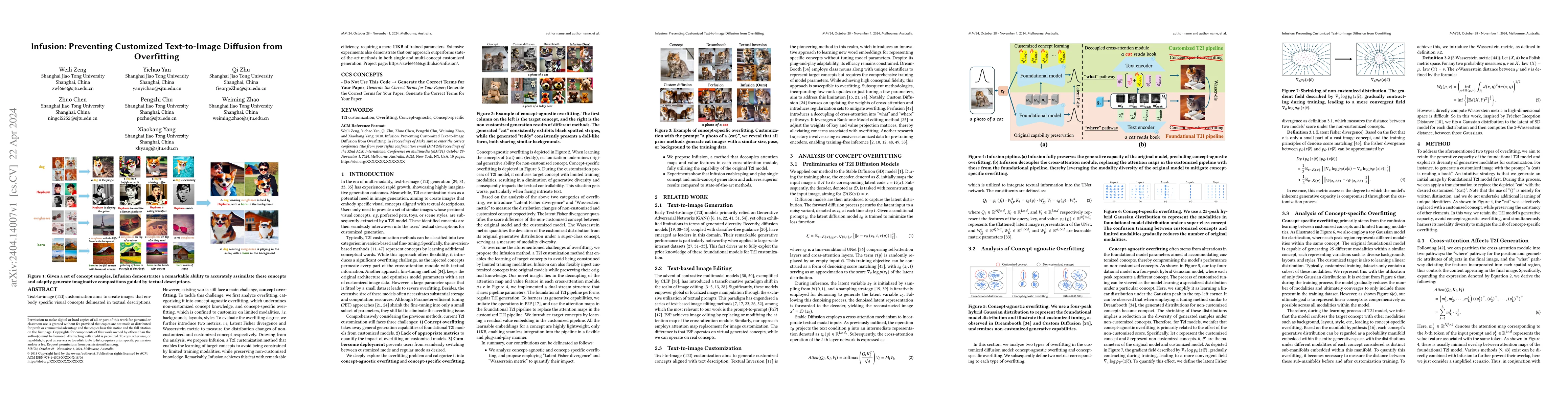 Thumbnail for Infusion: Preventing Customized Text-to-Image Diffusion from Overfitting