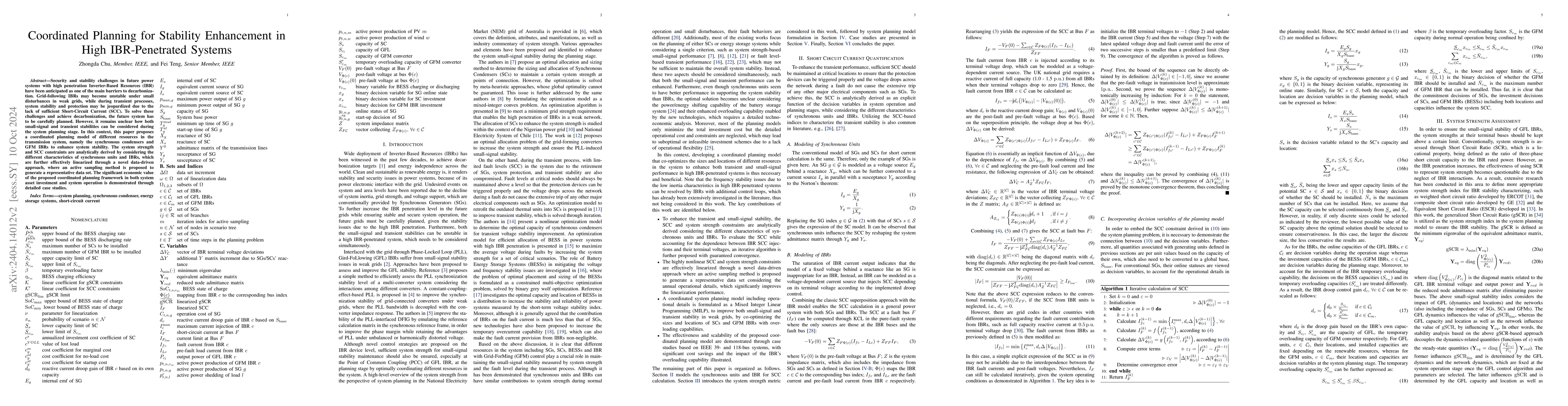 Thumbnail for Coordinated Planning for Stability Enhancement in High IBR-Penetrated
  Systems