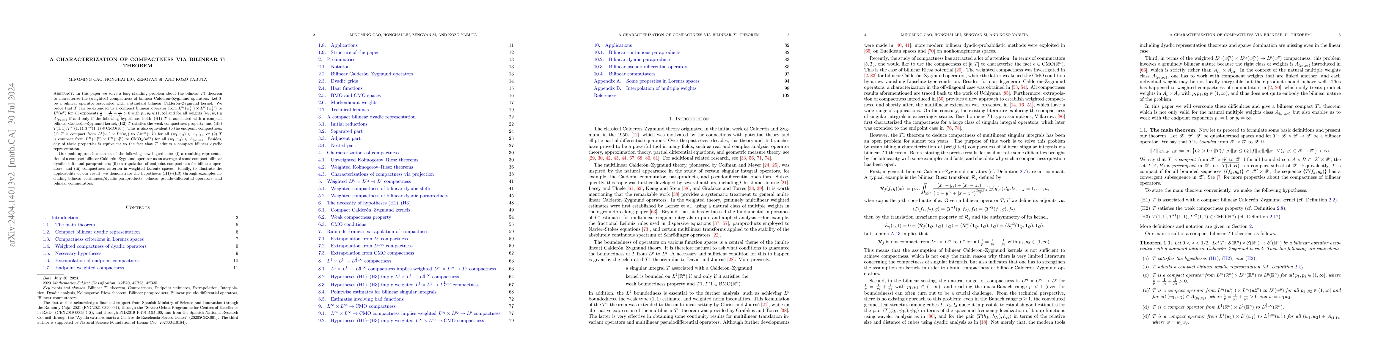 Thumbnail for A characterization of compactness via bilinear $T1$ theorem