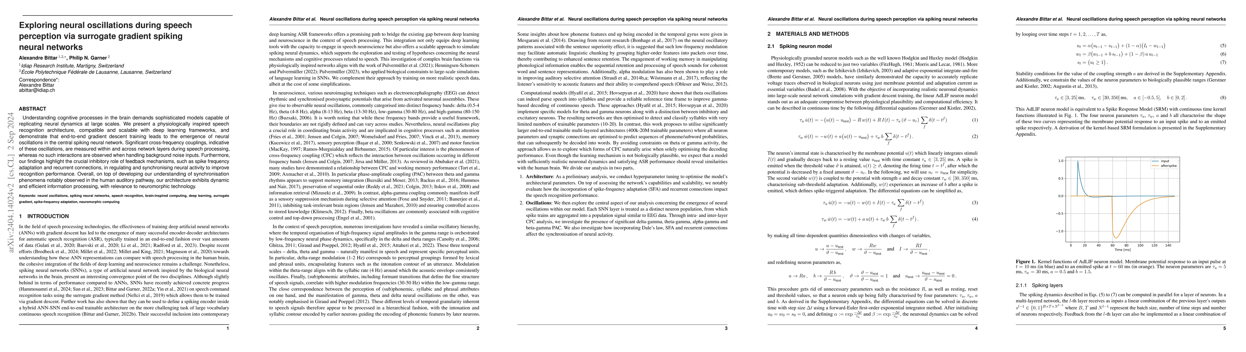Thumbnail for Exploring neural oscillations during speech perception via surrogate
  gradient spiking neural networks