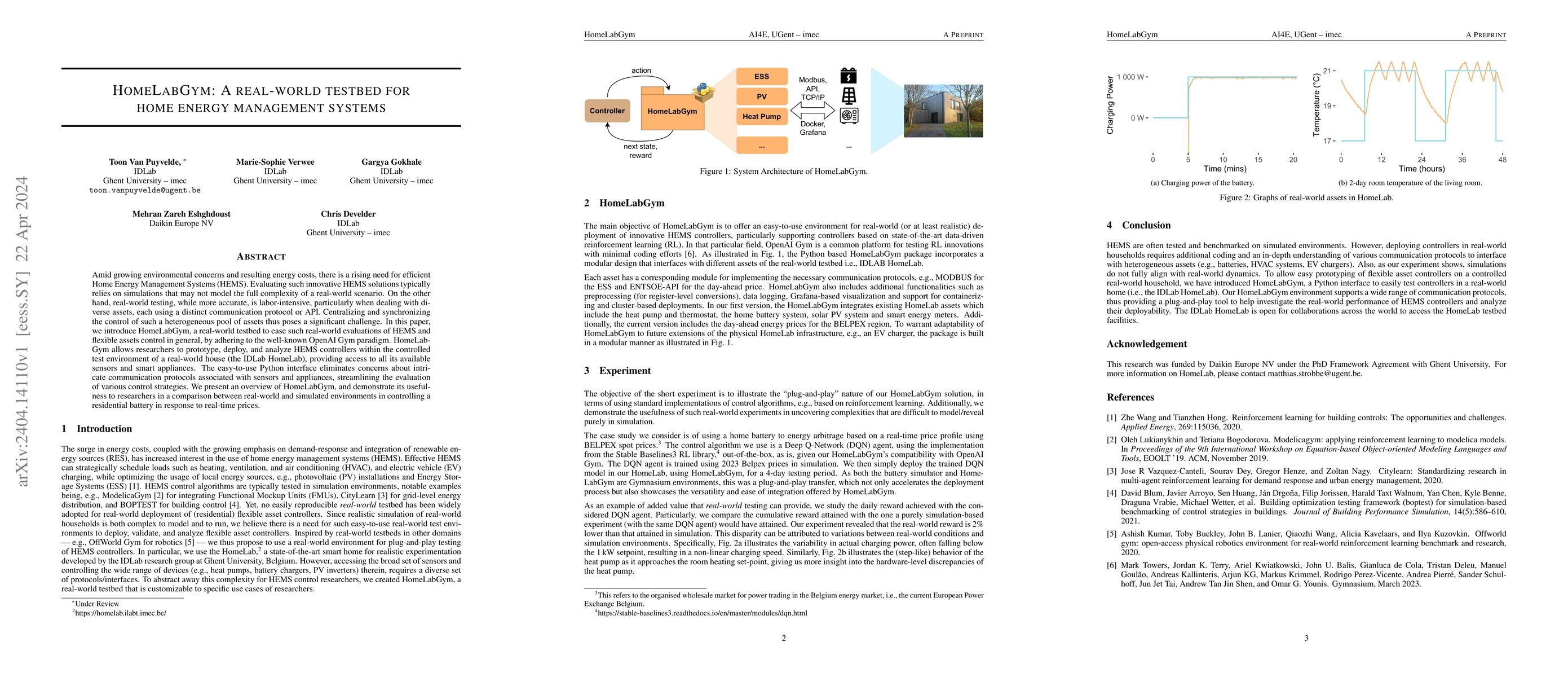 Thumbnail for HomeLabGym: A real-world testbed for home energy management systems