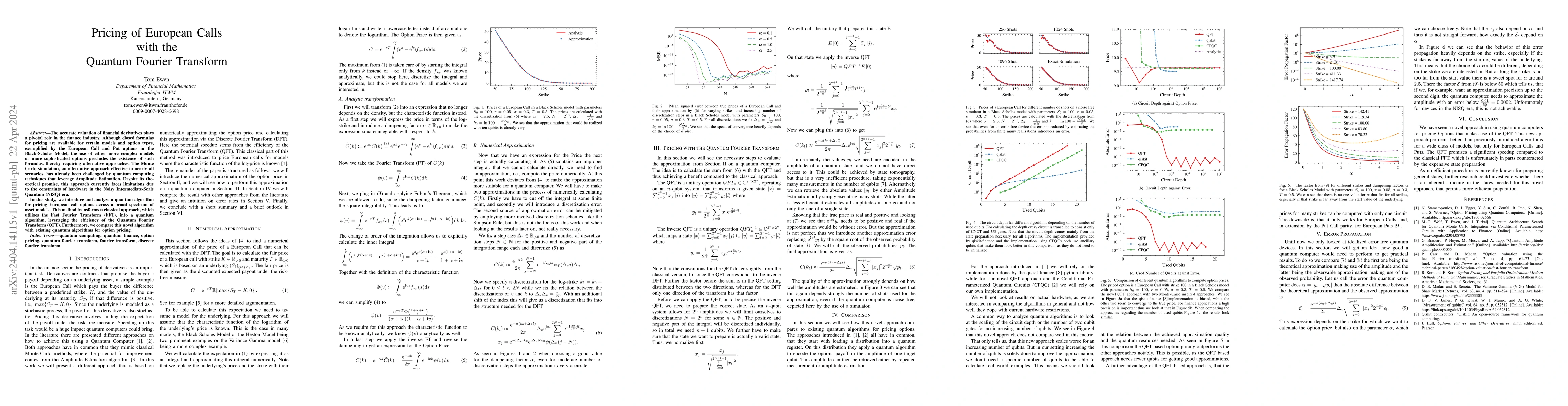 Thumbnail for Pricing of European Calls with the Quantum Fourier Transform