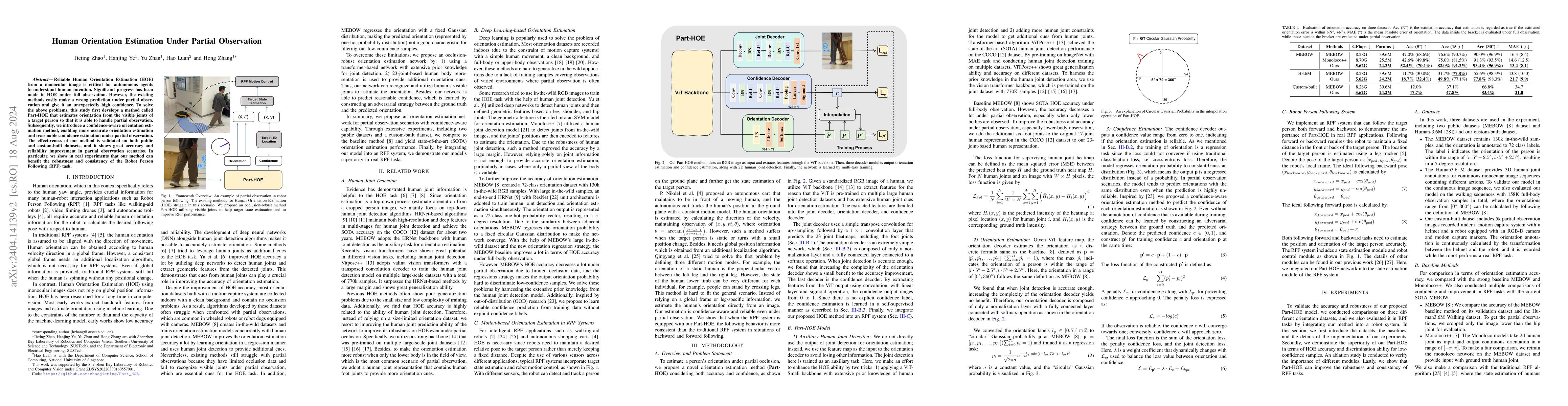 Thumbnail for Human Orientation Estimation under Partial Observation