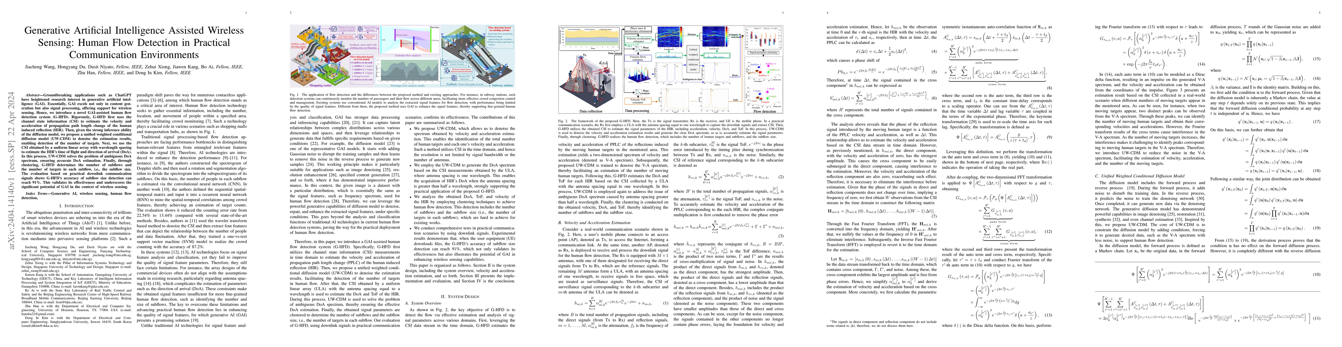 Thumbnail for Generative Artificial Intelligence Assisted Wireless Sensing: Human Flow
  Detection in Practical Communication Environments