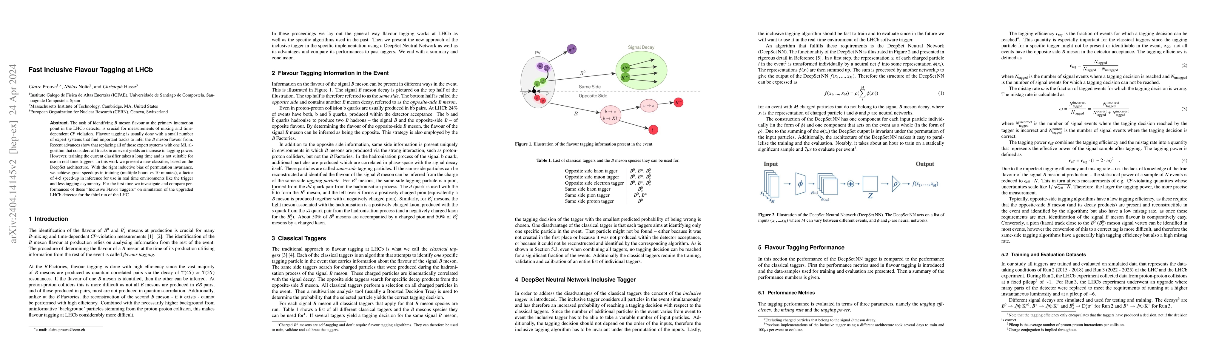 Thumbnail for Fast Inclusive Flavour Tagging at LHCb