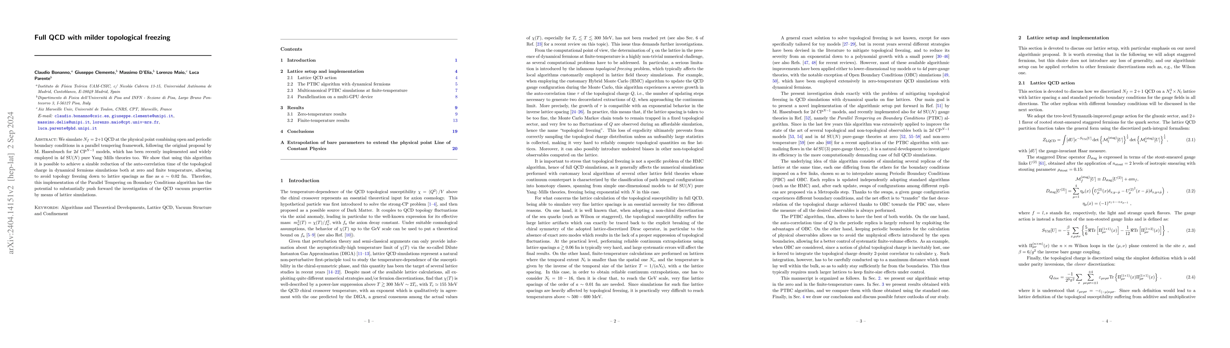 Thumbnail for Full QCD with milder topological freezing