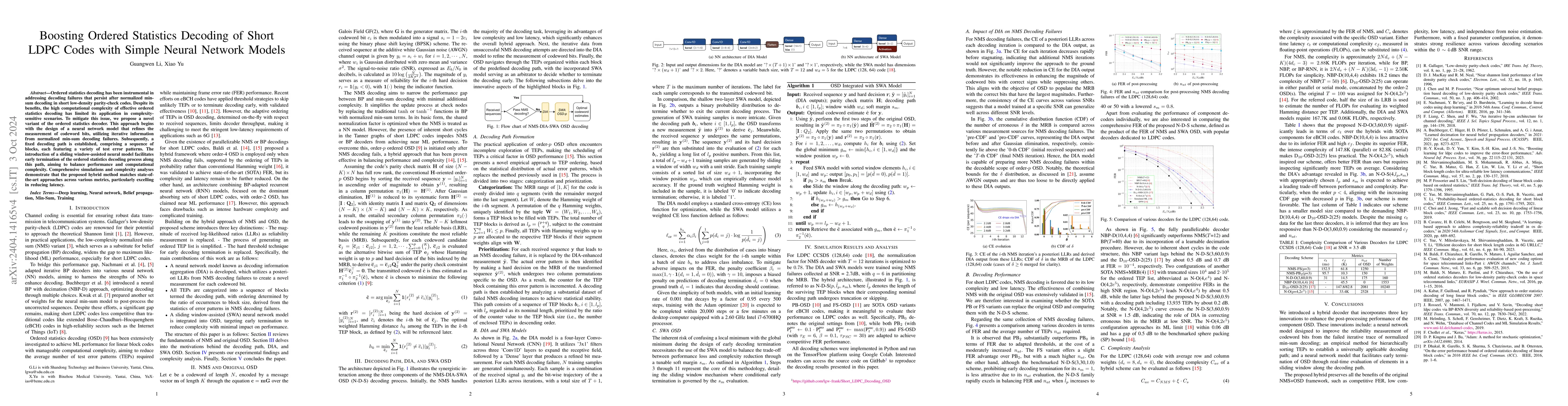 Thumbnail for Sliding window-aided ordered statistics decoding for short LDPC codes