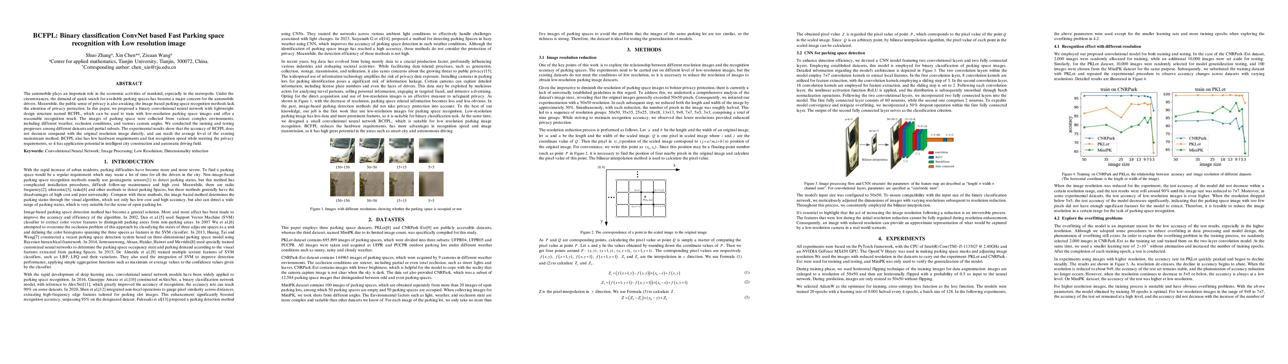 Thumbnail for BCFPL: Binary classification ConvNet based Fast Parking space
  recognition with Low resolution image