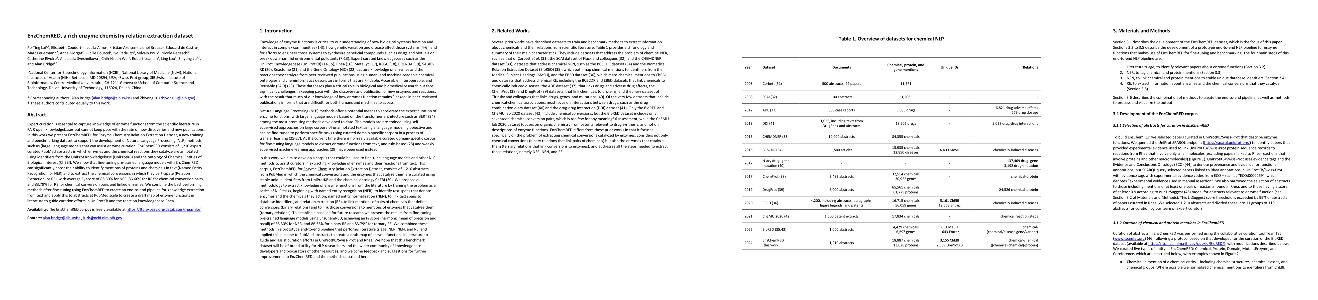 Thumbnail for EnzChemRED, a rich enzyme chemistry relation extraction dataset