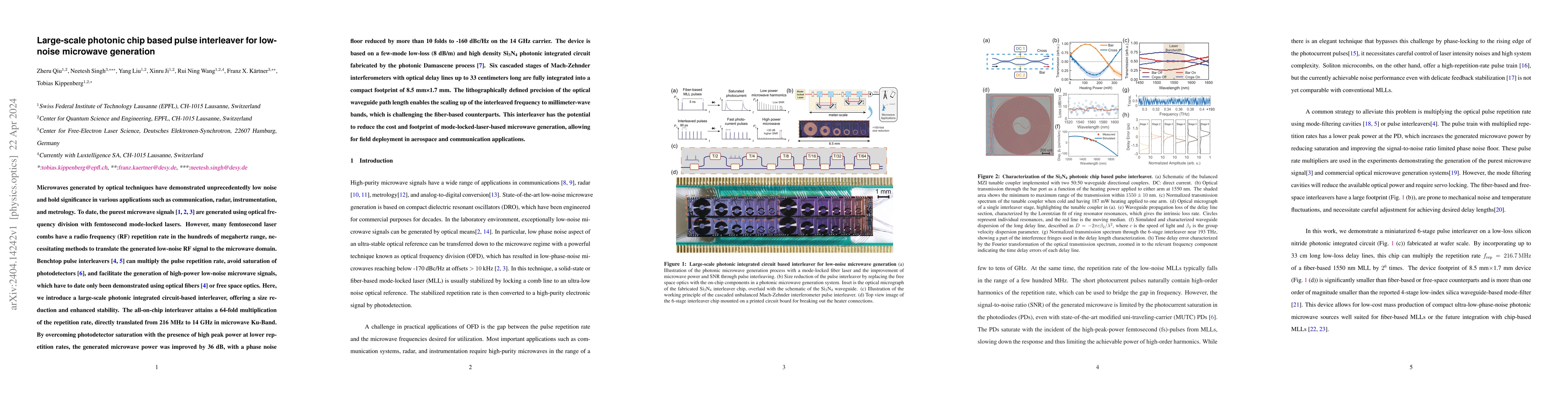 Thumbnail for Large-scale photonic chip based pulse interleaver for low-noise
  microwave generation