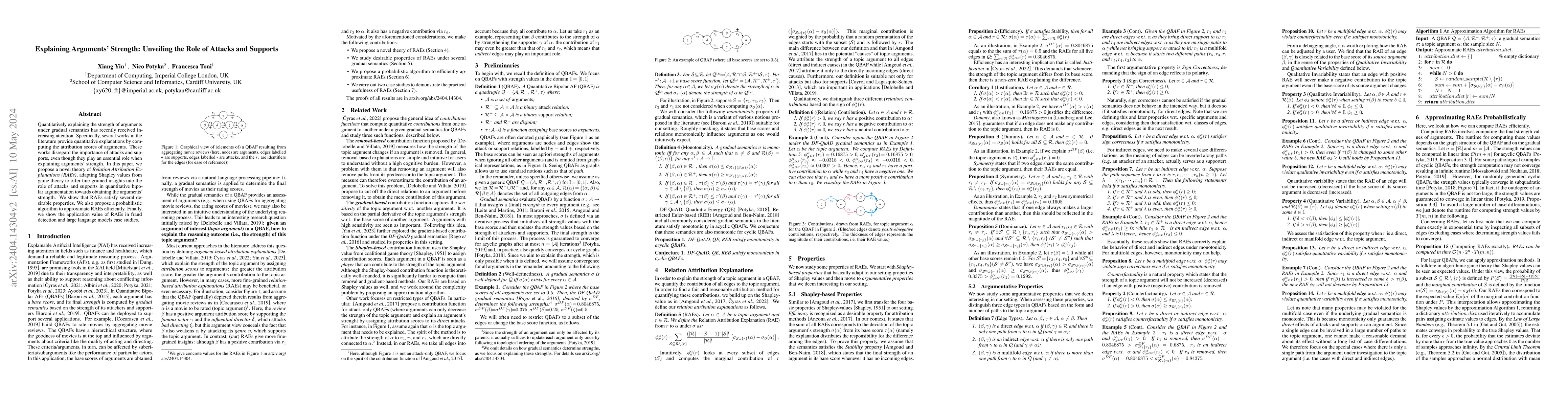 Thumbnail for Explaining Arguments' Strength: Unveiling the Role of Attacks and
  Supports (Technical Report)