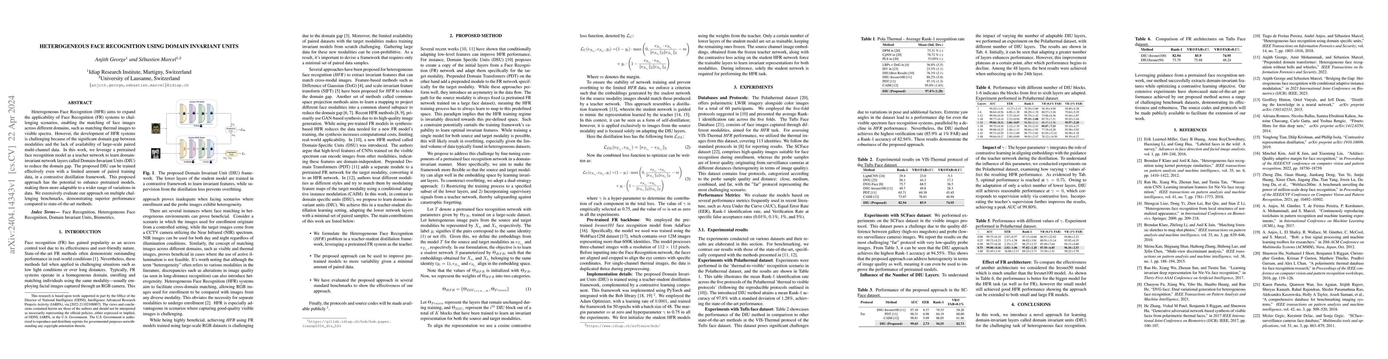Thumbnail for Heterogeneous Face Recognition Using Domain Invariant Units