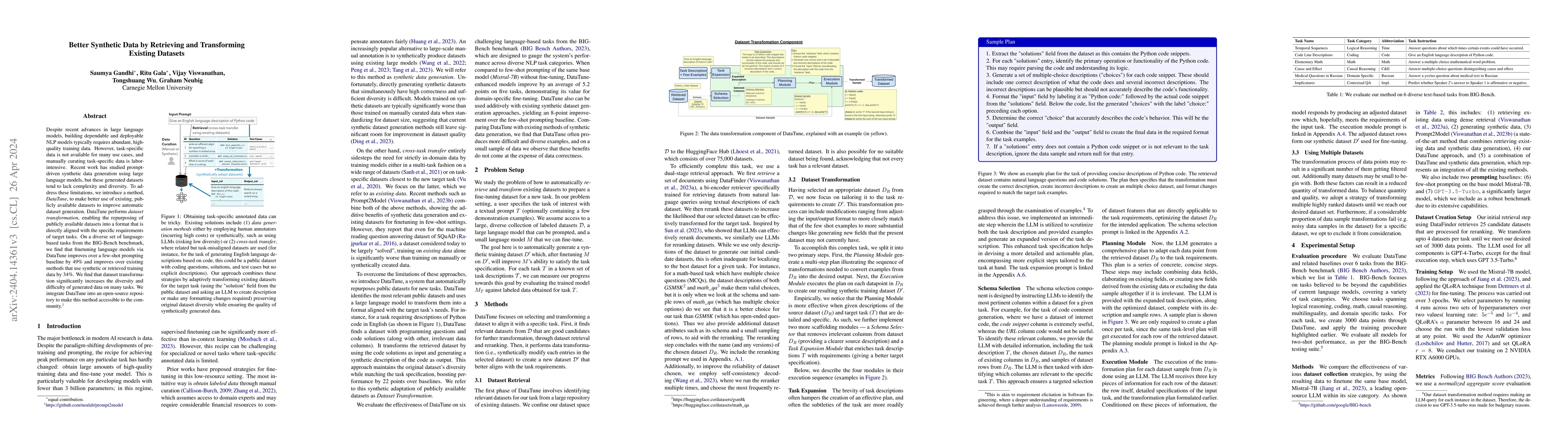 Thumbnail for Better Synthetic Data by Retrieving and Transforming Existing Datasets