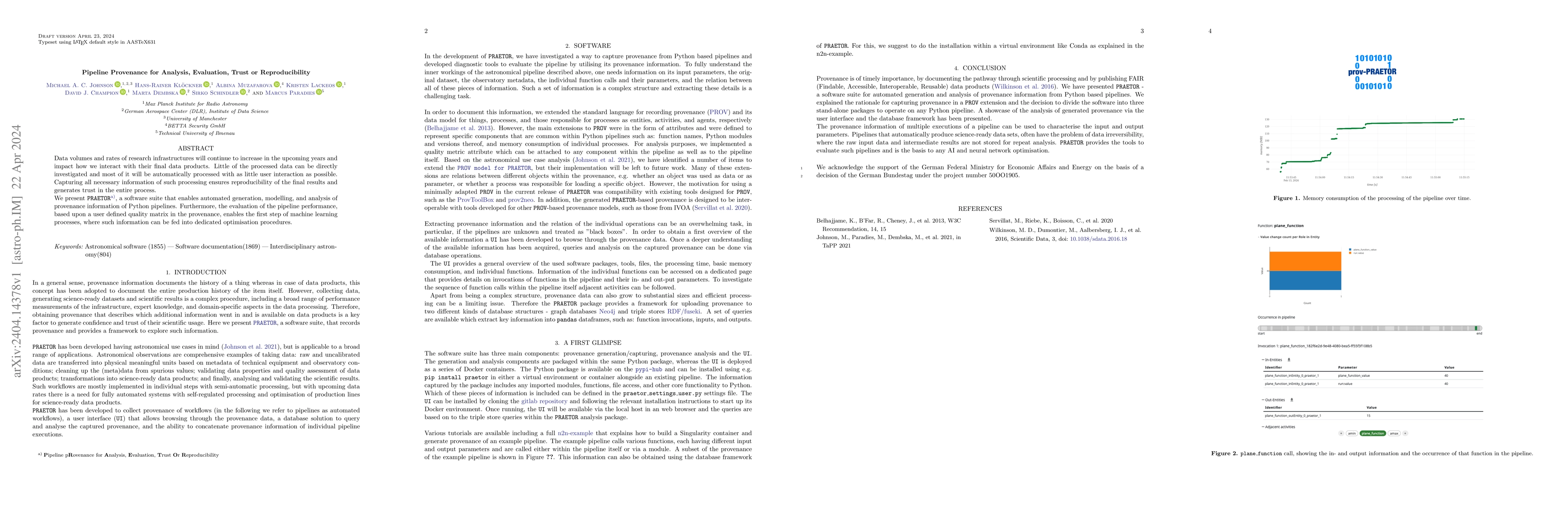 Thumbnail for Pipeline Provenance for Analysis, Evaluation, Trust or Reproducibility