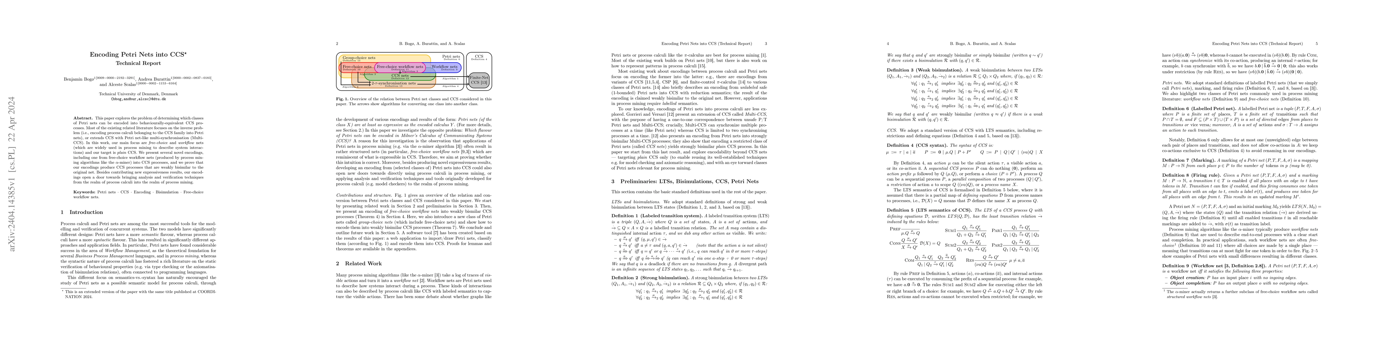 Thumbnail for Encoding Petri Nets into CCS (Technical Report)