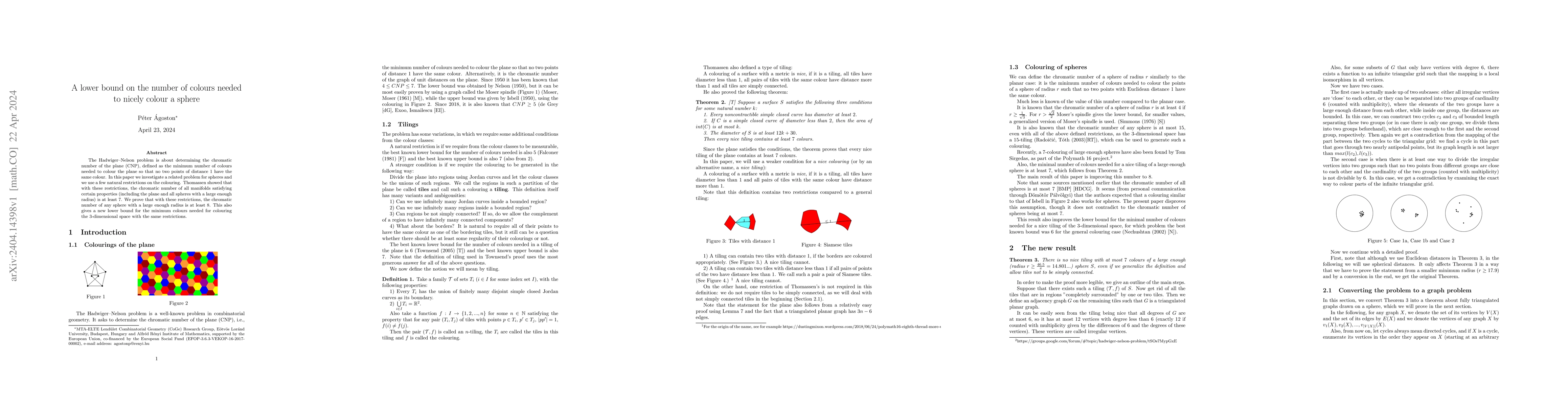 Thumbnail for A lower bound on the number of colours needed to nicely colour a sphere