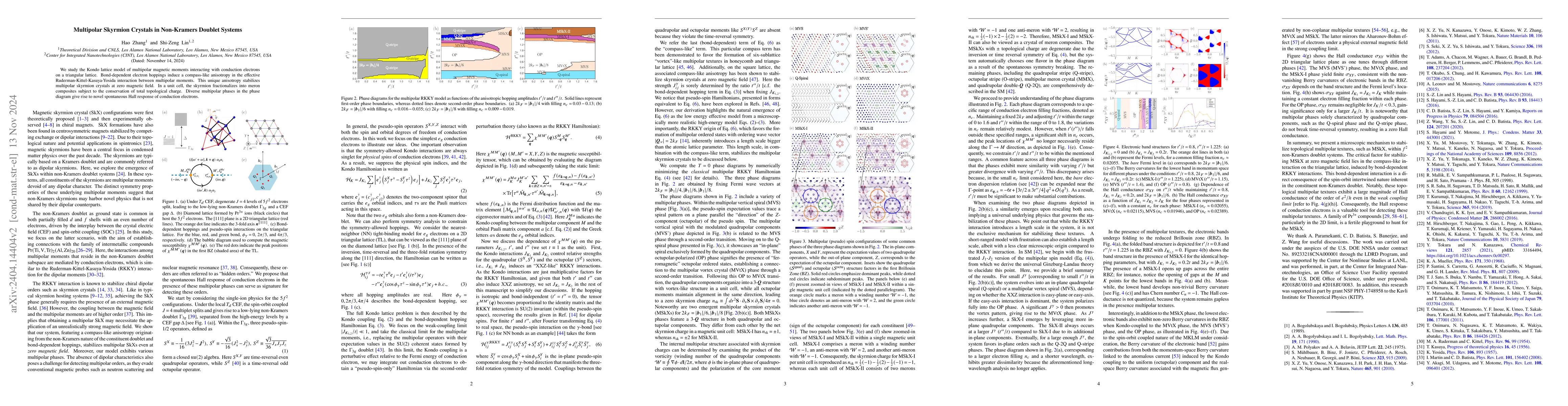 Thumbnail for Multipolar Skyrmion Crystals in Non-Kramers Doublet Systems