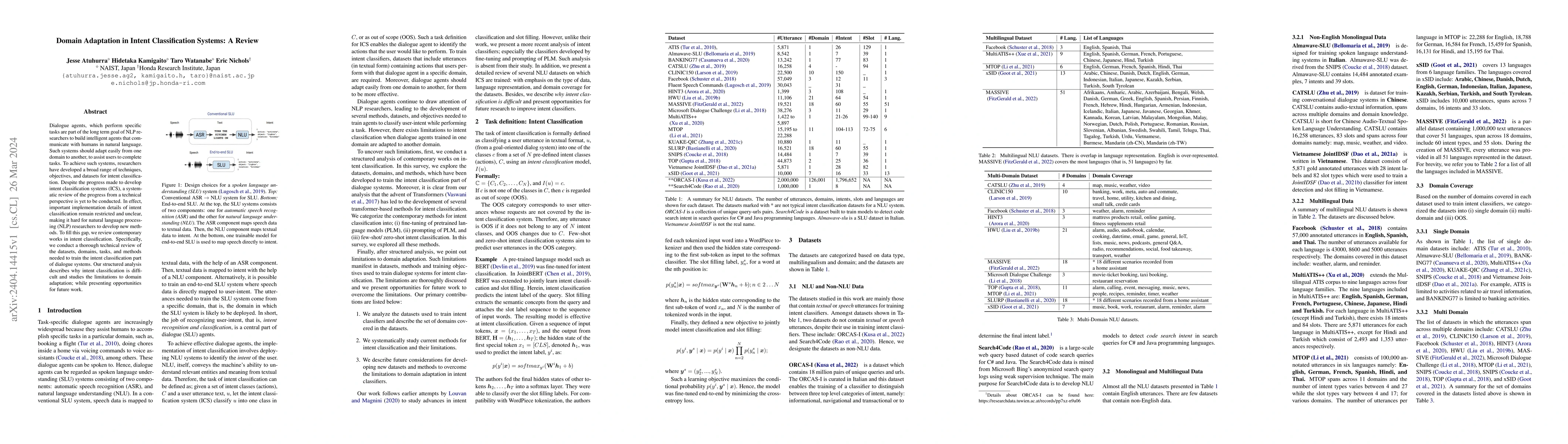 Thumbnail for Domain Adaptation in Intent Classification Systems: A Review