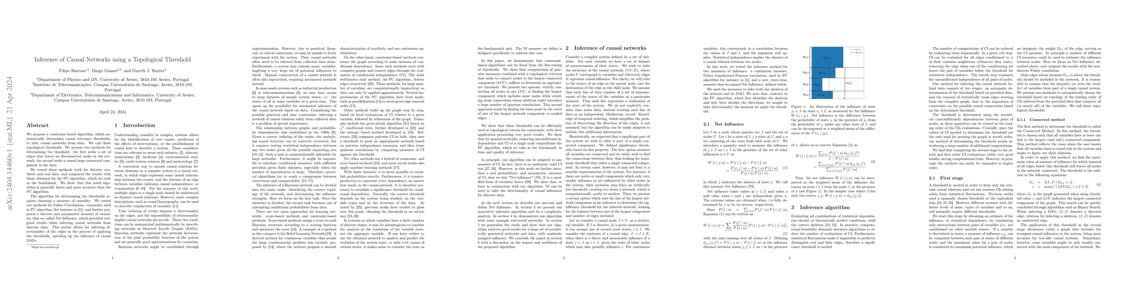 Thumbnail for Inference of Causal Networks using a Topological Threshold