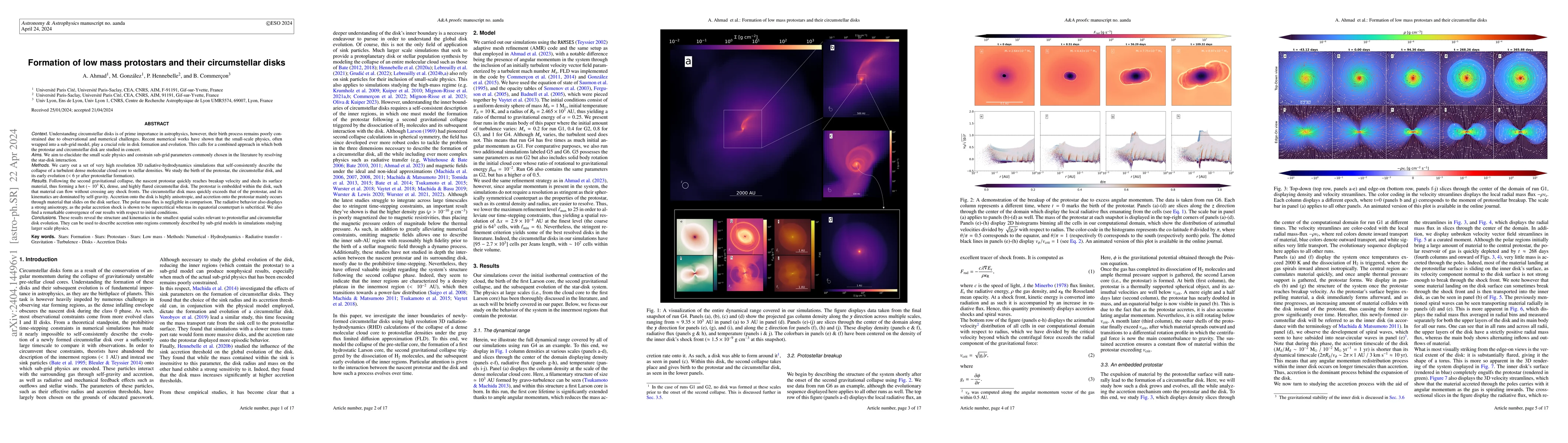 Thumbnail for Formation of low mass protostars and their circumstellar disks