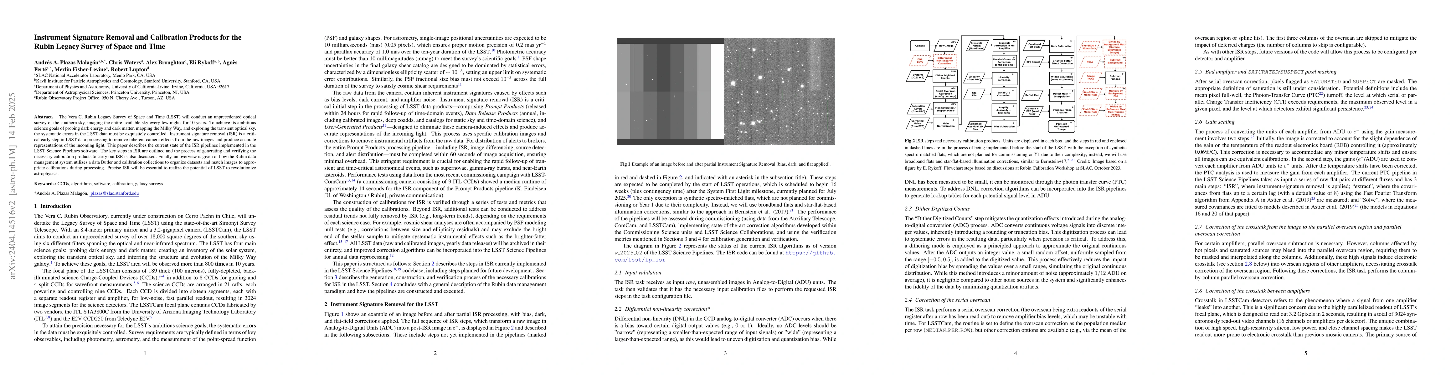 Thumbnail for Instrument Signature Removal and Calibration Products for the Rubin
  Legacy Survey of Space and Time