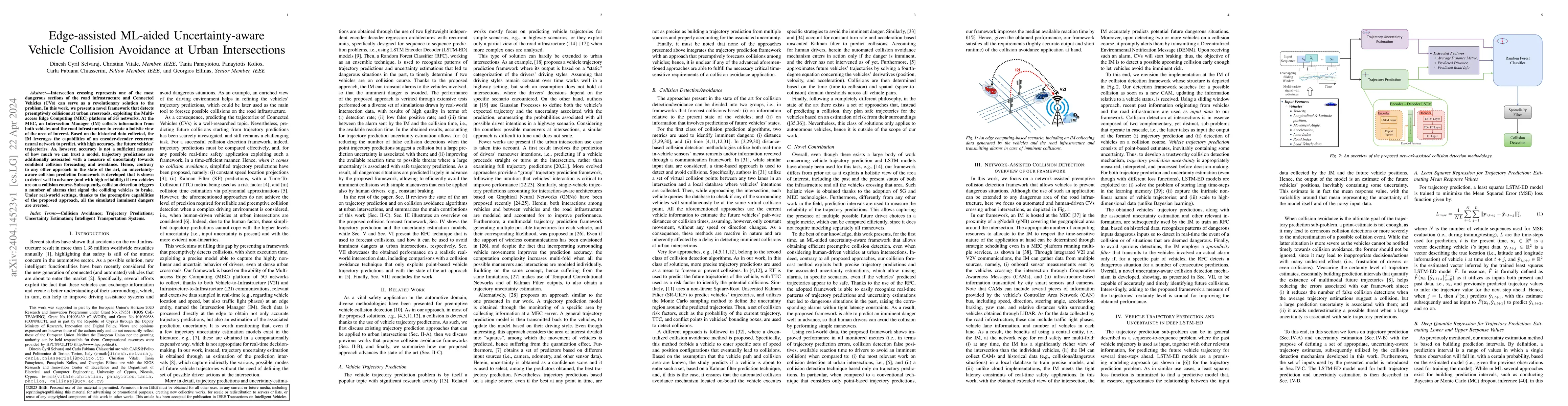 Thumbnail for Edge-Assisted ML-Aided Uncertainty-Aware Vehicle Collision Avoidance at
  Urban Intersections
