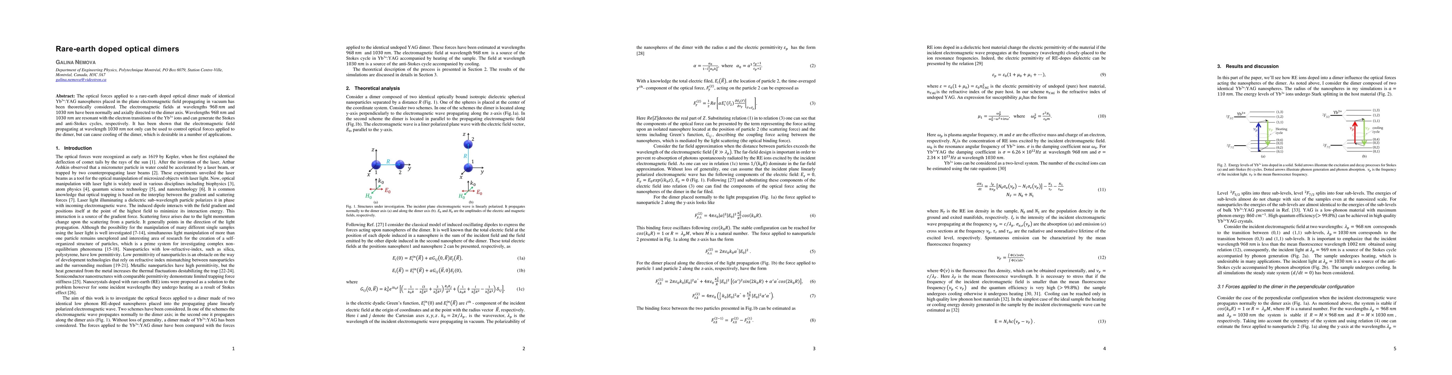 Thumbnail for Rare-earth doped optical dimers