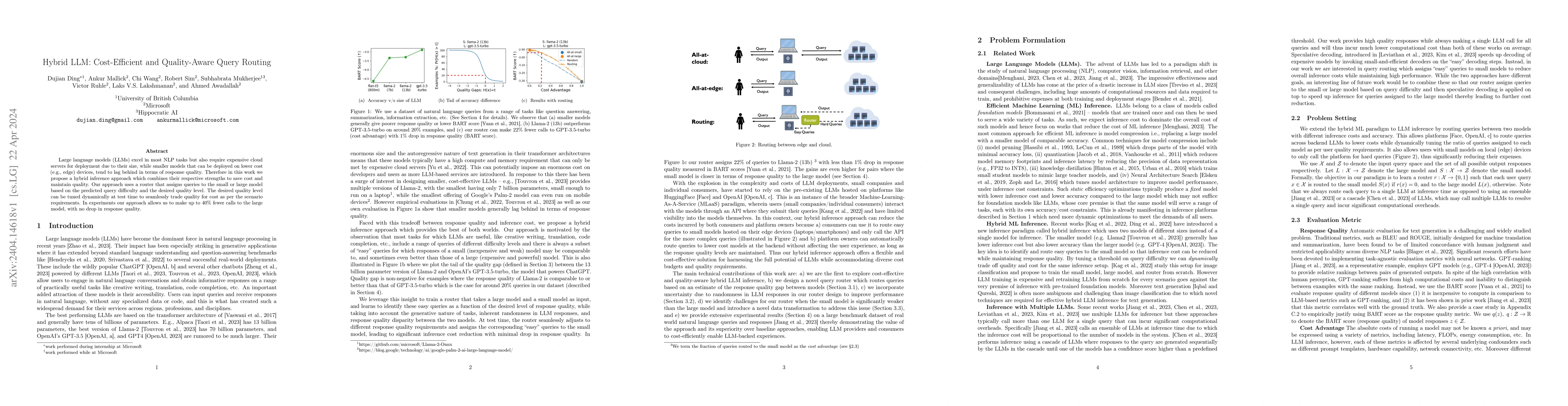 Thumbnail for Hybrid LLM: Cost-Efficient and Quality-Aware Query Routing