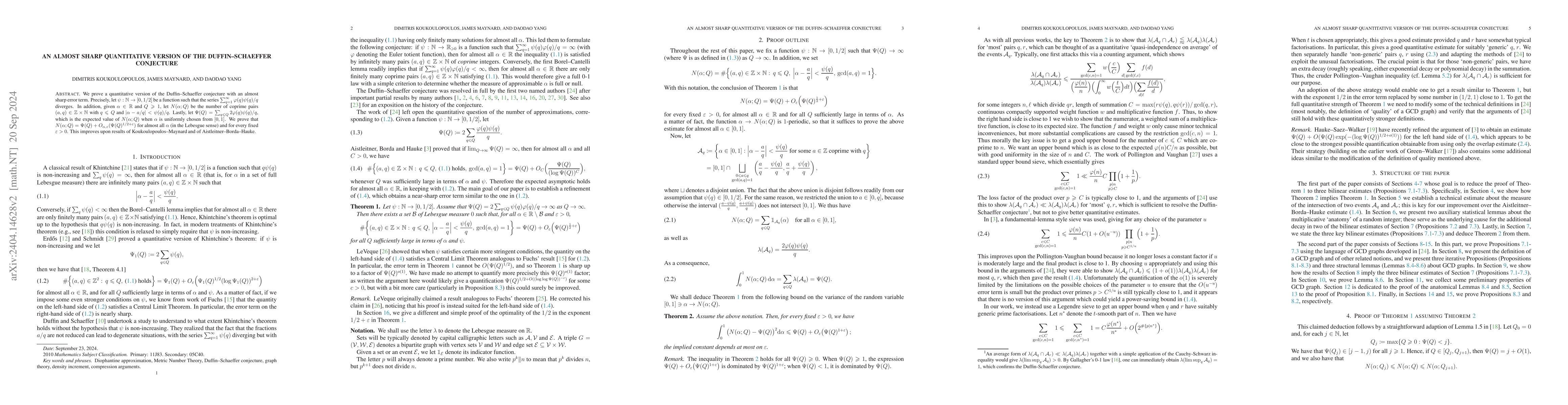 Thumbnail for An almost sharp quantitative version of the Duffin-Schaeffer conjecture