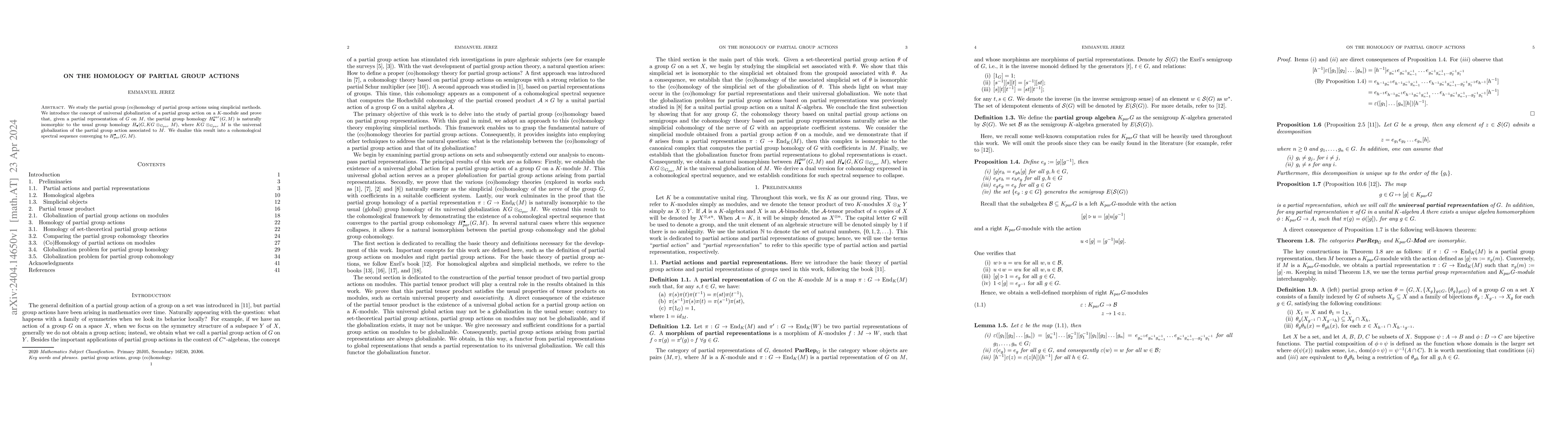 Thumbnail for On the homology of partial group actions