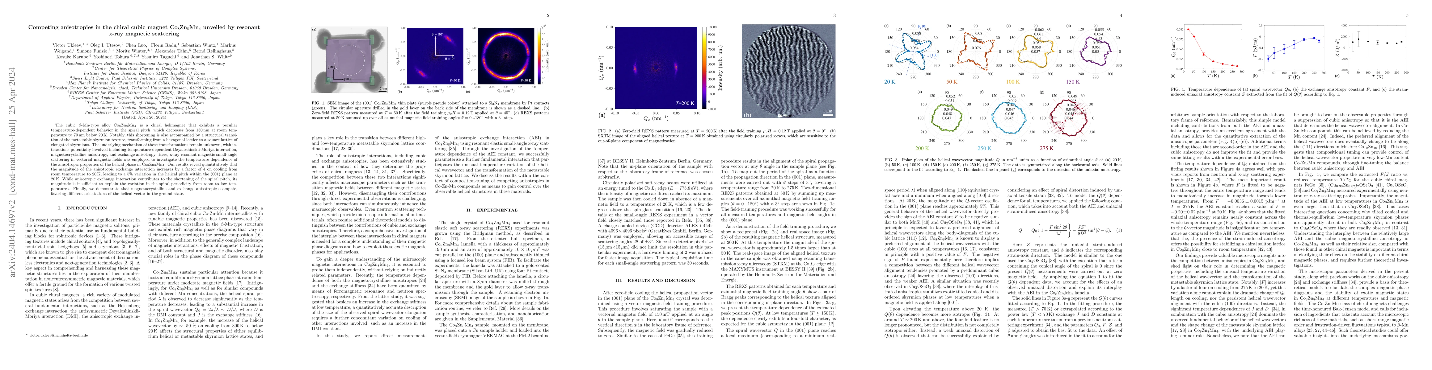 Thumbnail for Competing anisotropies in the chiral cubic magnet Co$_8$Zn$_8$Mn$_4$
  unveiled by resonant x-ray magnetic scattering