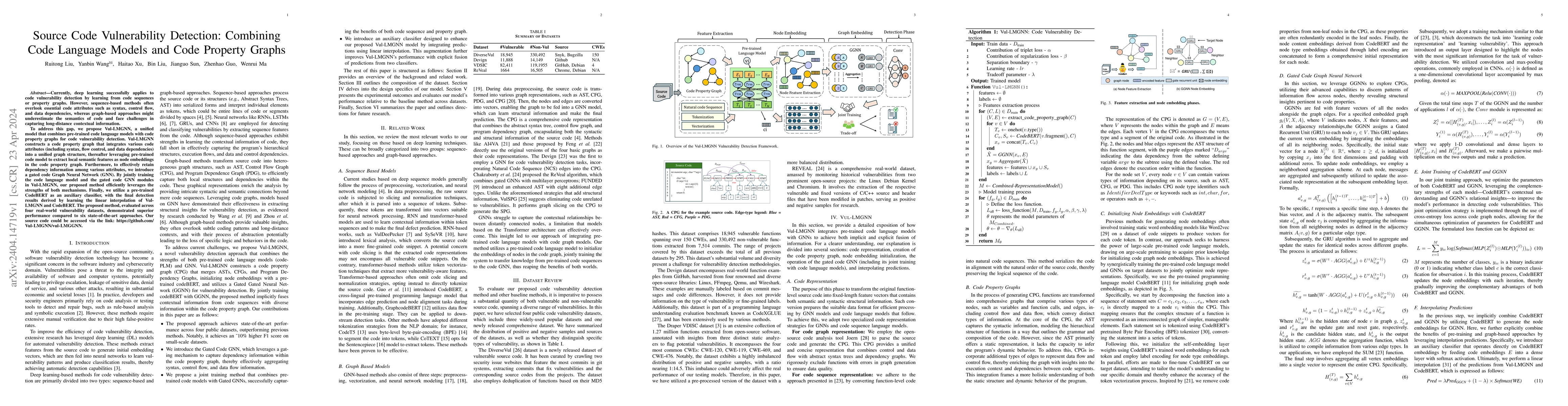 Thumbnail for Source Code Vulnerability Detection: Combining Code Language Models and
  Code Property Graphs