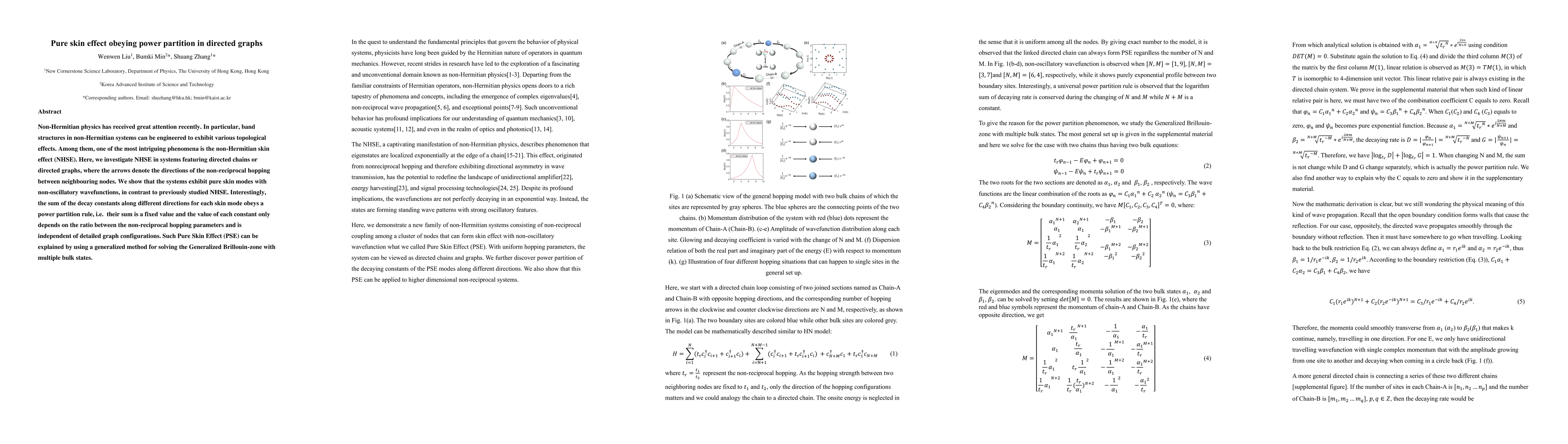 Thumbnail for Pure skin effect obeying power partition in directed graphs