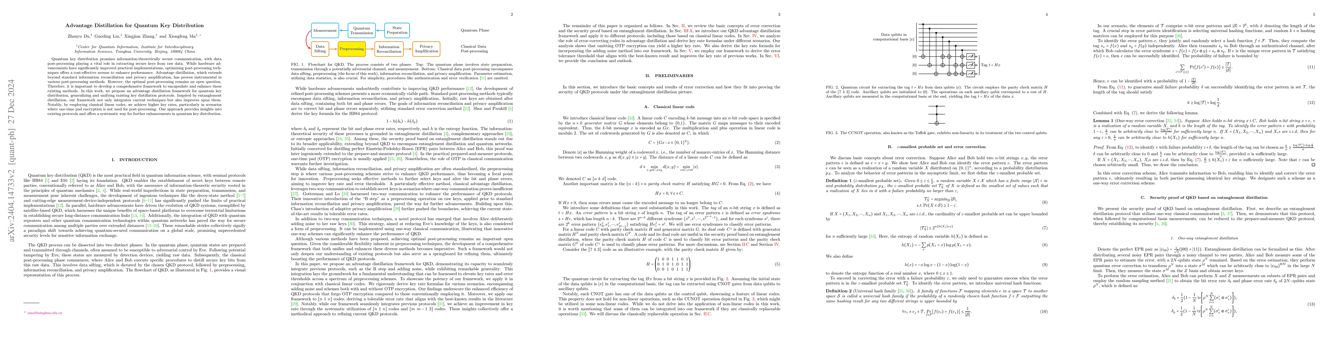 Thumbnail for Advantage Distillation for Quantum Key Distribution