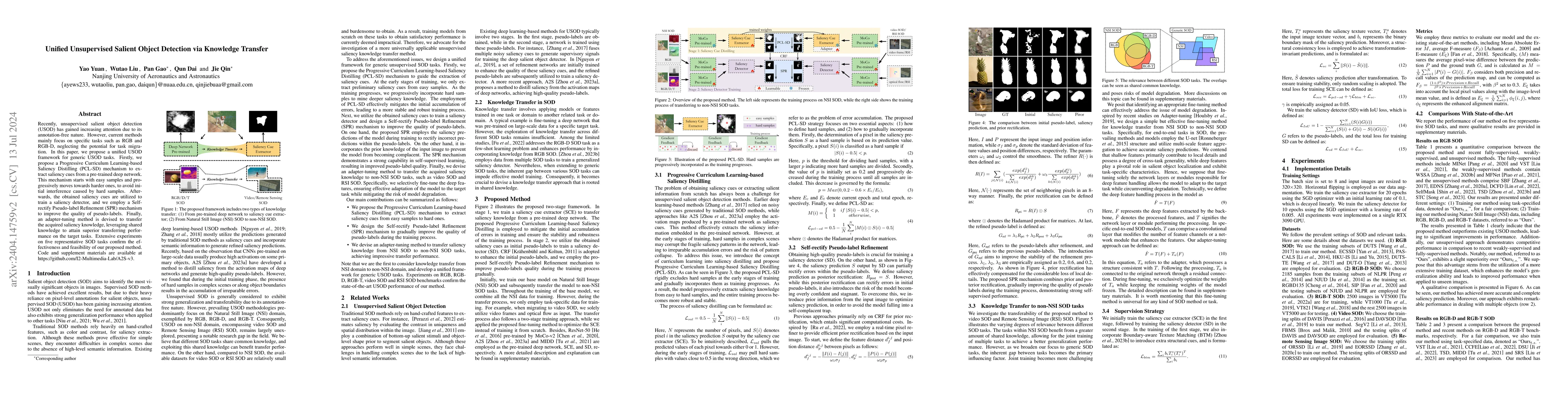 Thumbnail for Unified Unsupervised Salient Object Detection via Knowledge Transfer